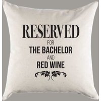 Personalisierbar The Bachelor Und Red Wine Canvas Kissen Oder Kissenbezug - Home Throw Pillow Decor Umzug Einweihungsgeschenk von SevenMilesPerSecond