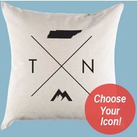 Tennessee Tn Home State Canvas Kissen Oder Kissenbezug von SevenMilesPerSecond
