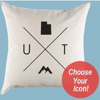 Utah Ut Home State Canvas Kissen Oder Kissenbezug von SevenMilesPerSecond