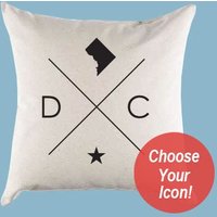 Washington Dc Distrikt Von Columbia Canvas Kissen Oder Kissenbezug von SevenMilesPerSecond
