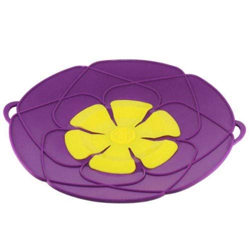 Sevenshop Anti-Uberlauf-Silikondeckel Anti-Seitenleck-Deckel Anti-Verbruhungs-Topfdeckel - Violett 26Cm von Sevenshop