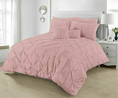 SeventhStitch The Art of Fine Living Biesen-Bettbezug mit Kissenbezügen, luxuriös, 100 % Perkal-Baumwolle, Bettbezug, Einzelbett, Doppelbett, Super-King-Size-Bettwäsche-Sets (King-Size, weiches Rosa) SeventhStitch The Art of Fine Living Biesen-Bettbezug mit Kissenbezügen, luxuriös, 100 % Perkal-Baumwolle, Bettbezug, Einzelbett, Doppelbett, Super-King-Size-Bettwäsche-Sets (King-Size, weiches Rosa) von SeventhStitch