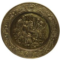 Vintage Elpec England Brass Wall Art Plate von Seventystore