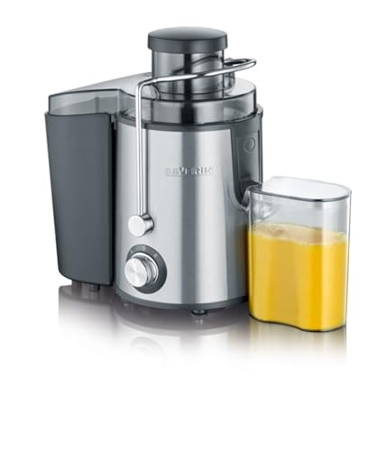 SEVERIN Entsafter, geräuscharme Saftmaschine für vitaminreiche Obst- und Gemüsesäfte, elektrische Saftpresse aus Edelstahl, 500 ml Auffangbehälter, schwarz/Edelstahl ES 3566 SEVERIN Entsafter, geräuscharme Saftmaschine für vitaminreiche Obst- und Gemüsesäfte, elektrische Saftpresse aus Edelstahl, 500 ml Auffangbehälter, schwarz/Edelstahl ES 3566 von SEVERIN