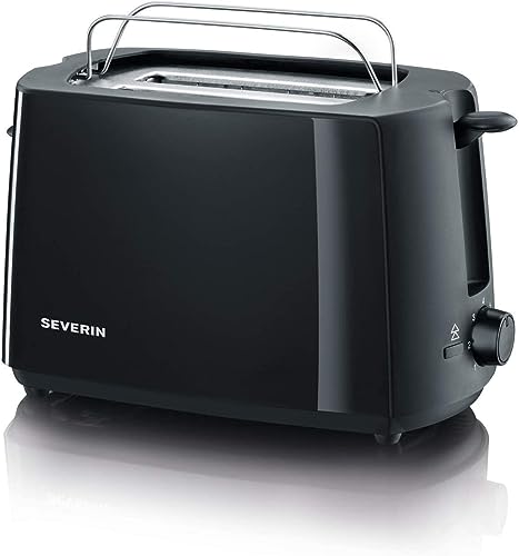 SEVERIN Automatik-Toaster, Toaster mit Brötchenaufsatz, hochwertiger Toaster mit Krümelschublade und 700 W Leistung, schwarz, AT 2287 von SEVERIN
