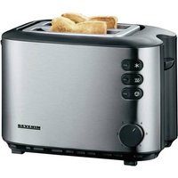 Severin AT 2514 Toaster mit eingebautem Brötchenaufsatz Edelstahl (gebürstet), Schwarz von Severin