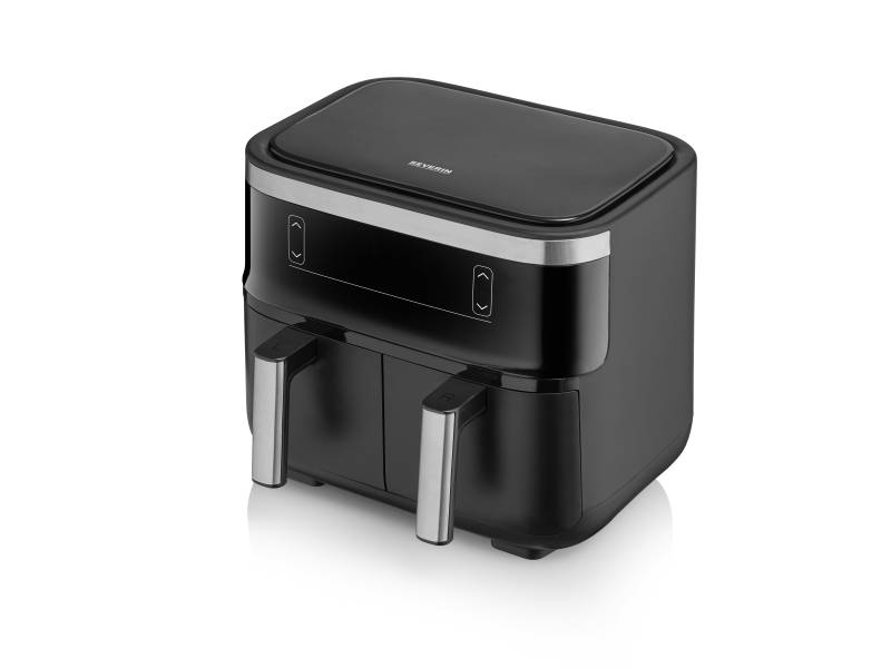 Severin Doppelheißluftfriteuse FR 2453 in schwarz/silber von Severin