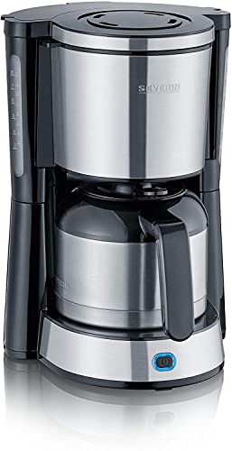 SEVERIN 4846-000 KA 4846 Kaffeemaschine TYPE, 1000, Kunststoff, 1 Liter, Edelstahl-gebürstet-schwarz von SEVERIN