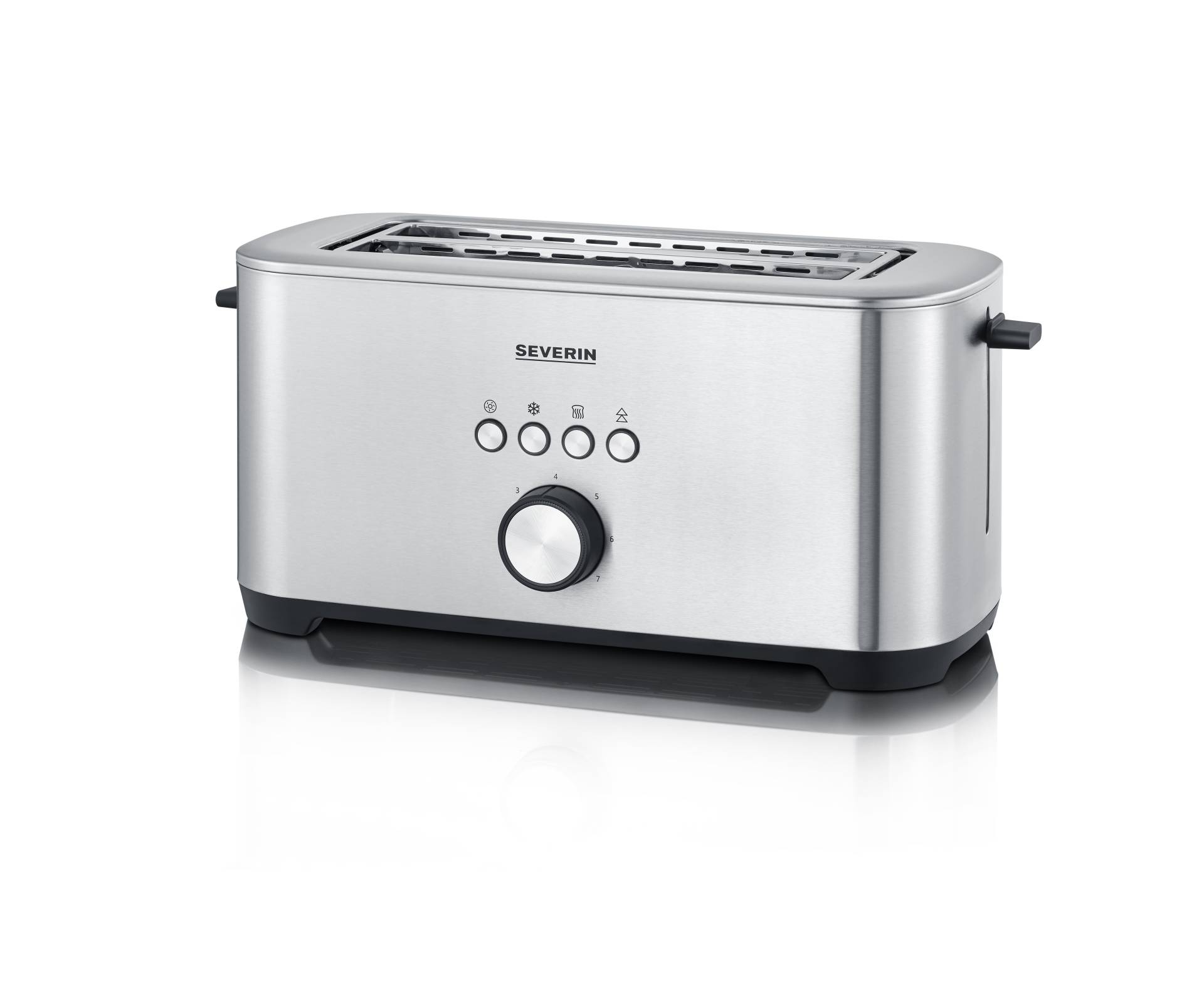 Severin Langschlitztoaster AT 2621 in Edelstahl-gebürstet/schwarz von Severin