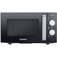 Severin MW 7762 Mikrowelle Schwarz, Edelstahl 800W Grillfunktion von Severin