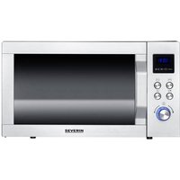 Severin MW 7777 Mikrowelle Edelstahl, Schwarz (matt) 900W Grillfunktion von Severin