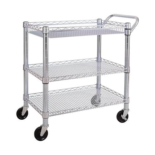 Seville Classics Schwerlast-Allzweckwagen, 89 x 45,7 x 91 cm, Verchromt von Seville Classics