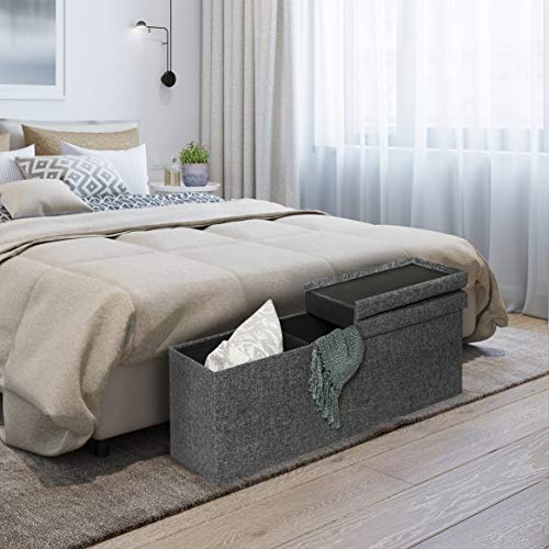 Seville Classics Sitzbank, Textil, Anthrazitgrau, 110x45x45cm Seville Classics Sitzbank, Textil, Anthrazitgrau, 110x45x45cm von Seville Classics