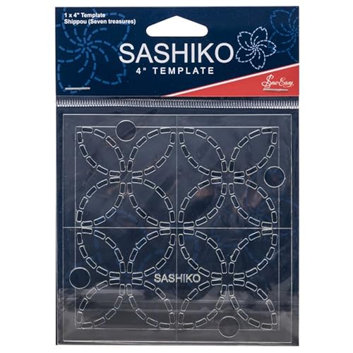 Sew Easy Sashiko Stickvorlage 4 x 4in Shippou (Sieben Schätze) von Sew Easy