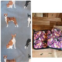 Basenji-Isolier-/Quilt-Topfhalter Und Ofen-Mitt-Set/Individuell, Auf Bestellung von Sewmanydeals