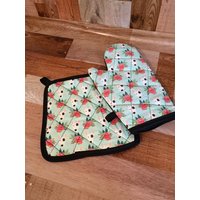 Bull Terrier Topfhalter Und Ofen Mitt Set/Individuell, Gesteppt, Isoliert von Sewmanydeals