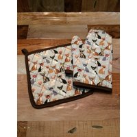 Chihuahua Isolierte/Gesteppte Topflappen Und Set/Individuell von Sewmanydeals