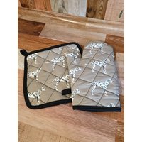 Dalmatiner Topflappen Und Ofenbesatz/Individuell, Isoliert Gesteppt von Sewmanydeals