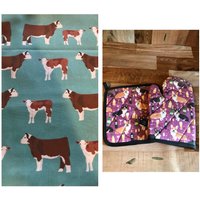 Hereford Cattle Isolier-/Quilt-Topfhalter Und Ofen-Mitt-Set/Individuell, Auf Bestellung von Sewmanydeals