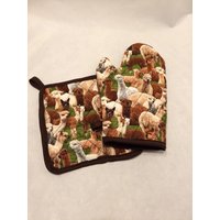 Lama Und Alpaka Topfhalter Ofen Mitt Set/Individuell von Sewmanydeals