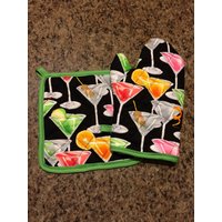 Mixgetränke Isoliert/Gesteppte Topflappen Und Ofenhandschuh Set von Sewmanydeals