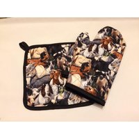 Ziegen-Isolier-/Quilt-Topfhalter Und Ofen-Mitt-Set von Sewmanydeals
