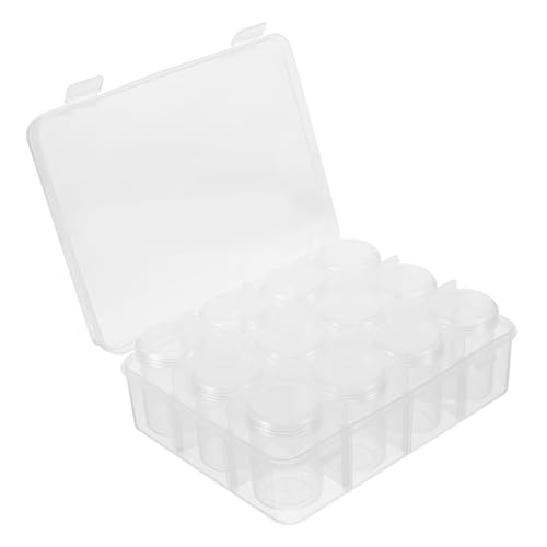 Sewroro 1 Satz Transparenten Versiegelten Flaschen zur Aufbewahrung von Perlen und Kleinteilen für DIY Projekte Schmuck und Bastelbedarf Praktische Sortierbox mit Trennfächern von Sewroro