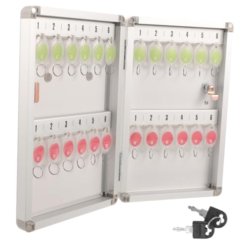 Sewroro 1 Satz Wandmontierte Schlüsselaufbewahrungsbox aus Aluminiumlegierung Abschließbarer Schlüsselschrank Schlüsselplätze Langlebig und Sicher für Zuhause und Büro Sewroro 1 Satz Wandmontierte Schlüsselaufbewahrungsbox aus Aluminiumlegierung Abschließbarer Schlüsselschrank Schlüsselplätze Langlebig und Sicher für Zuhause und Büro von Sewroro