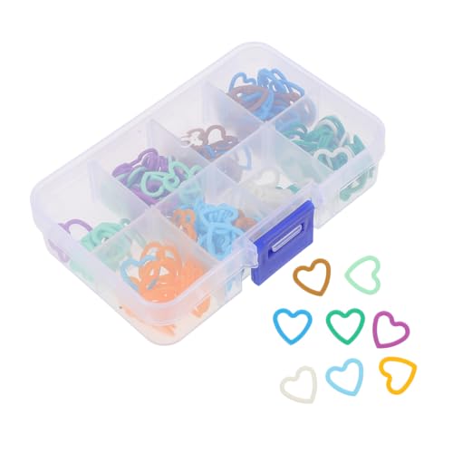 Sewroro 1 Schachtel Bunte Herzförmige Kunststoff Maschenmarkierer mit Fächern Aufbewahrungsbox Verriegelbare Strick Häkelmarker für DIY Garnprojekte Leicht und Kompakt für Handarbeit und Sewroro 1 Schachtel Bunte Herzförmige Kunststoff Maschenmarkierer mit Fächern Aufbewahrungsbox Verriegelbare Strick Häkelmarker für DIY Garnprojekte Leicht und Kompakt für Handarbeit und von Sewroro