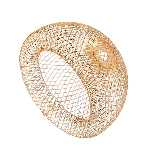 Sewroro 1 Stück Eisen Draht Lampenschirm Gold Dekorativer Hängeleuchtenschirm für Wohnzimmer und Stehlampe Vintage Design Langlebig und als zur Einweihung Sewroro 1 Stück Eisen Draht Lampenschirm Gold Dekorativer Hängeleuchtenschirm für Wohnzimmer und Stehlampe Vintage Design Langlebig und als zur Einweihung von Sewroro