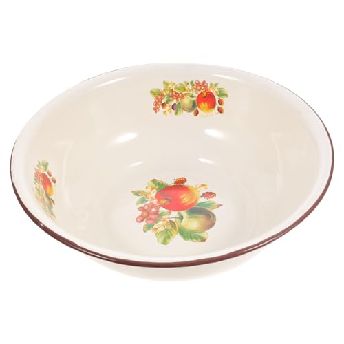 Sewroro 1 Stück Emaillierter Mischbecken Vintage Küchenschüssel für Teig Obst und Einfach zu Reinigen Robustes Design für Zuhause und Gastronomie Sewroro 1 Stück Emaillierter Mischbecken Vintage Küchenschüssel für Teig Obst und Einfach zu Reinigen Robustes Design für Zuhause und Gastronomie von Sewroro
