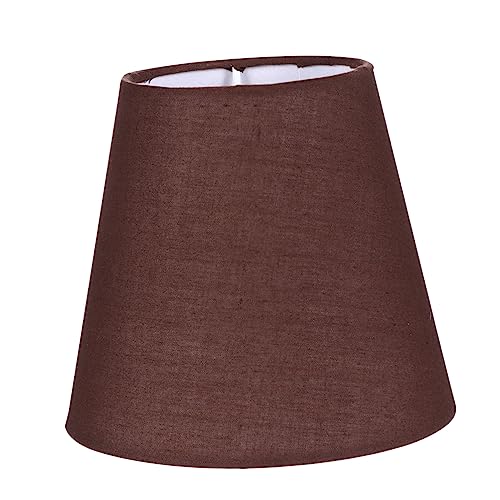 Sewroro 1 Stück Stoff Lampenschirm für Kronleuchter und Wandleuchte Robuste Abdeckung Kaffee Farbe für Schlafzimmer und Wohnzimmer Einfache Installation und Langlebiges Material von Sewroro
