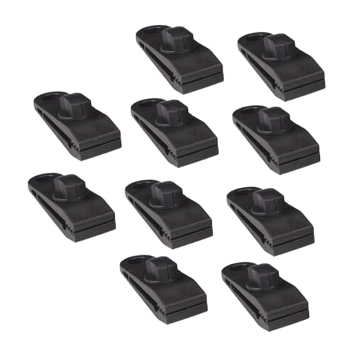 Sewroro 10 Stück Robuste Zeltklammern Tragbare Tarp Clips für Windfestes Zeltfixieren Camping Clips für Outdoor Aktivitäten Angeln Wandern und von Sewroro