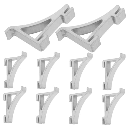 Sewroro 10 Stück Teiliges Aluminium Regalstützclip für Gefrierschränke und Kühlschränke Stabile Halterungen für Getränke und Gefrierfach Einfache Montage Langlebige und Zuverlässige von Sewroro