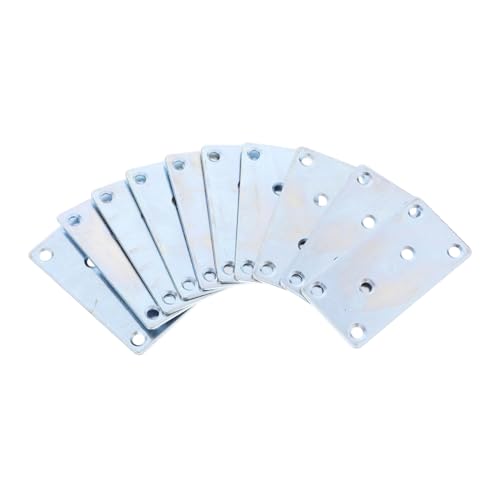 Sewroro 10 Stück Teiliges Edelstahl Flachverbinder Eckwinkel Möbelverbinder für Holz und Metall Stabile Unterstützung für Küchenschrank Ablagen Einfache Montage ohne Zusatzwerkzeug von Sewroro
