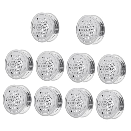 Sewroro 10 Stück Teiliges Edelstahl Lüftungsgitter Set mit Honigwaben design Korrosionsbeständig Hitzeabweisend für Möbel Schrank Schuhschrankbelüftung Einfache Montage Geruchsneutral von Sewroro
