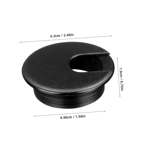 Sewroro 10 Stück Teiliges Kabeldurchführung für Schreibtisch Robuste Kunststoffabdeckung Rundes Loch design Installieren Schwarz für Büro Heimarbeitsplatz und Möbel von Sewroro