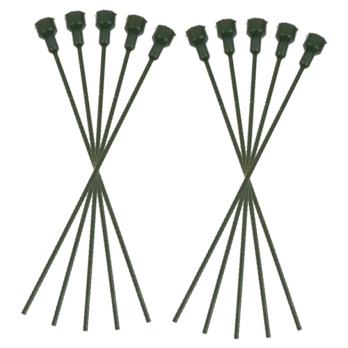 Sewroro 10 Stück Teiliges Kunststoff Blumenröhrchen Wasserröhrchen für Blumenarrangements Langlebig Robust Transparent DIY Floristik Zubehör für Künstliche und Konservierte Blüten von Sewroro