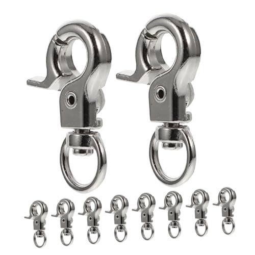 Sewroro 10 Stück Teiliges Metallhaken aus Langlebiger Zinklegierung Drehbare Schnappverschlüsse für Taschen und Rucksäcke Vielseitige DIY Bastelclips Robust und Verschleißfest für Sewroro 10 Stück Teiliges Metallhaken aus Langlebiger Zinklegierung Drehbare Schnappverschlüsse für Taschen und Rucksäcke Vielseitige DIY Bastelclips Robust und Verschleißfest für von Sewroro