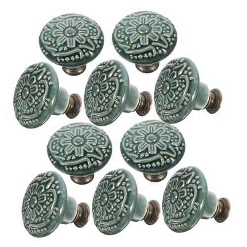 Sewroro 10 Stück Teiliges Retro Keramik Schrankknöpfe für Möbel Eleganter Griff Installieren für Küchenschränke und Kommoden Sewroro 10 Stück Teiliges Retro Keramik Schrankknöpfe für Möbel Eleganter Griff Installieren für Küchenschränke und Kommoden von Sewroro