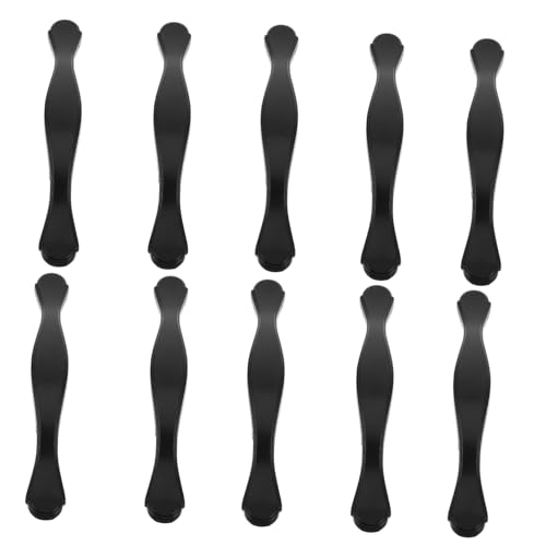 Sewroro 10 Stück Teiliges Schwarze Schrankgriffe aus Ergonomische Küchenschubladengriffe Vielseitig für Schränke Kommoden Kleiderschränke Einfache Montage Modernes Design Sewroro 10 Stück Teiliges Schwarze Schrankgriffe aus Ergonomische Küchenschubladengriffe Vielseitig für Schränke Kommoden Kleiderschränke Einfache Montage Modernes Design von Sewroro