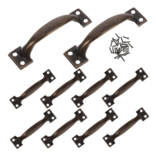 Sewroro 10 Stück Teiliges Vintage Schranktürgriffe Robustem Metall mit Langlebiger Lackierung Bogenform für Kommode Küchenschränke und Landhausstil Möbel Montageschrauben Sewroro 10 Stück Teiliges Vintage Schranktürgriffe Robustem Metall mit Langlebiger Lackierung Bogenform für Kommode Küchenschränke und Landhausstil Möbel Montageschrauben von Sewroro