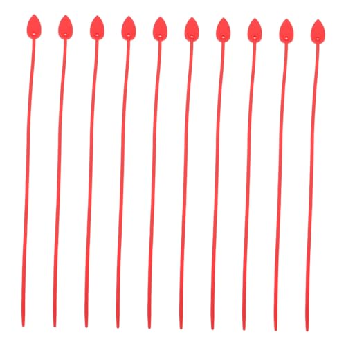 Sewroro 10 Stück Wiederverwendbare Silikon kabelbinder Selbstsichernde Kabelorganizer für USB kabel Flexibler Dehnbarer Kabelhalter für Büro Zuhause und Reisen in Rot von Sewroro