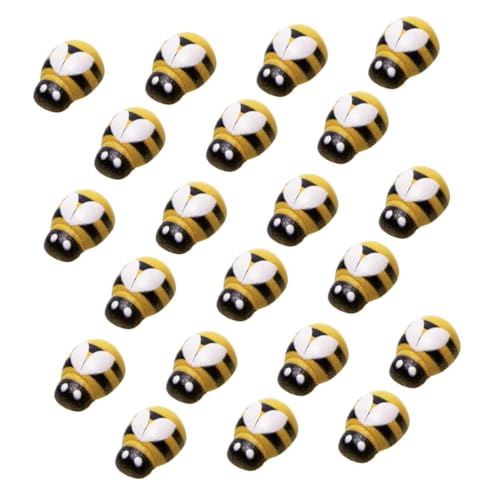 Sewroro 100 Stück Holz Bienen Selbstklebend Mini Deko DIY Honigbienen Zubehör Kreative Bastelverzierung Für Scrapbooking Party Heimdekoration von Sewroro