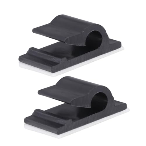 Sewroro 100 Stück Selbstklebende Kabelclips Schwarz Doppelseitiges Klebeband Robuste Kabelhalter für Kabelmanagement Zugentlastung und Kabelbefestigung an Wand oder Decke Vielseitig für von Sewroro
