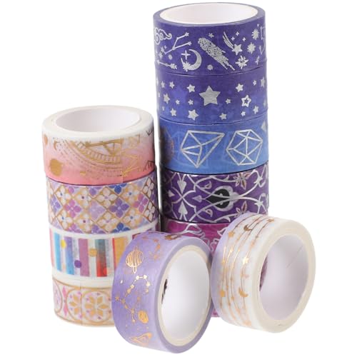 Sewroro 12 Rollen Sternenhimmel Washi Tape Dekoratives Rückstandsfrei Entfernbares Bastelband für Scrapbooking DIY Journaling Ästhetisches Leichtes Masking Tape Sewroro 12 Rollen Sternenhimmel Washi Tape Dekoratives Rückstandsfrei Entfernbares Bastelband für Scrapbooking DIY Journaling Ästhetisches Leichtes Masking Tape von Sewroro