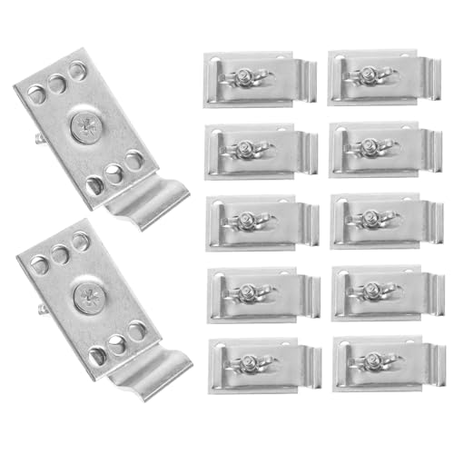Sewroro 12 Sätze Teiliges Edelstahl Unterbaubecken Clips Set Stabile Befestigungsklammern für Waschbecken Waschtisch und Küchenarbeitsplatten Einfache Montage Langlebige von Sewroro