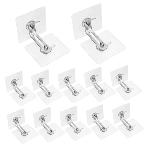 Sewroro 12 Stück Möbel Kippsicherung Selbstklebende Möbelanker Antikipp Schutz für Schrank Kommode Regal mit Verstellbarem Abstand zur Wand zur Kindersicherung und im Haushalt von Sewroro