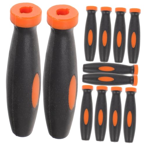 Sewroro 12 Stück Teiliges Gummi Zweifarbiger Feilen Griff Ergonomischer Rutschfester Ersatzgriff für Feilenwerkzeuge Komfortabel Langlebig Robust von Sewroro