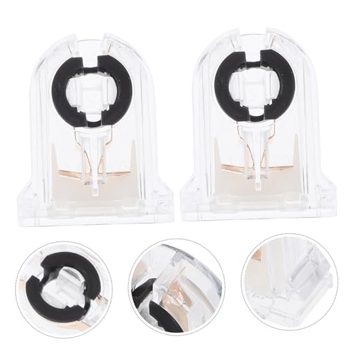 Sewroro 12 Stück Teiliges Lampenfassung Transparent Kompatibel mit LED und Klassischen Leuchtstoffröhren Langlebige Lampensockel Einfache Installation für Zuhause und Büro Stabile von Sewroro